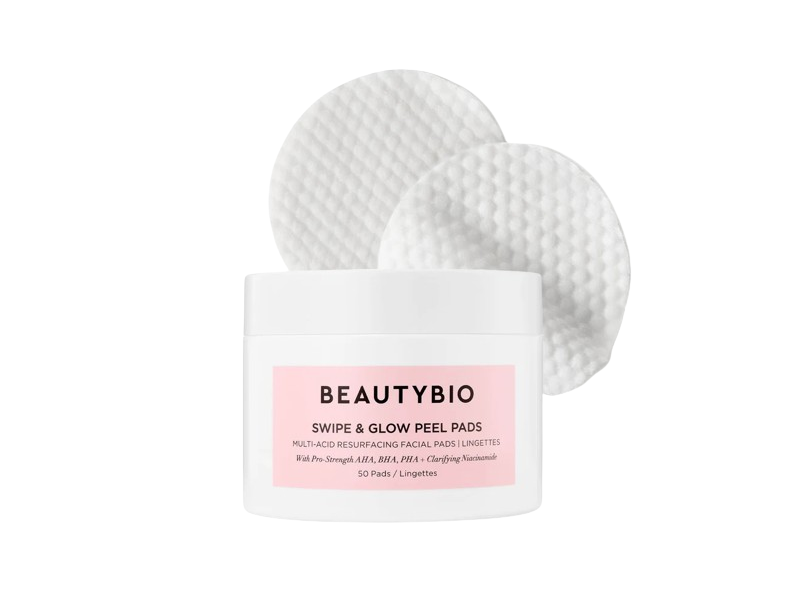 Beautybio Swipe & Glow Multi - Acid Resurfacing Facial Peel Pads, 50 Count