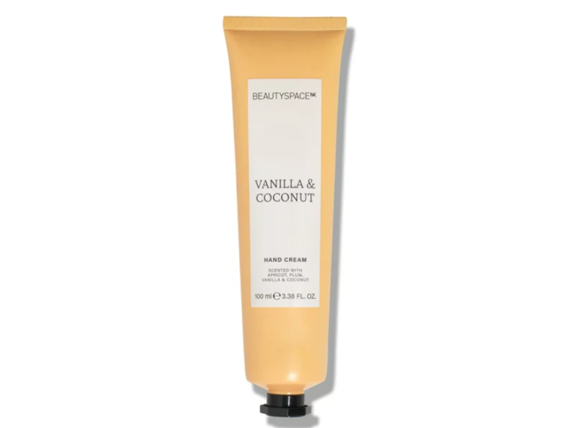 Beautyspace Hand Cream, Vanilla & Coconut, 3.38 fl oz/100 mL