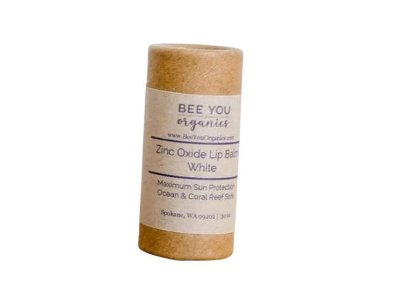 Bee You Organics Zinc Oxide Lip Balm, White, 0.30 oz