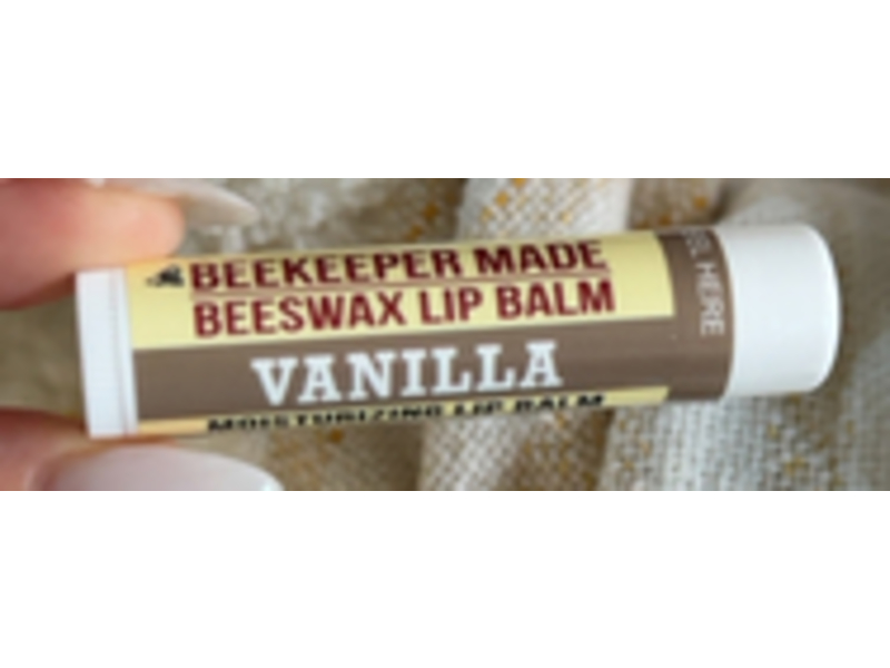 Beekeeper Made Beeswax Moisturizing Lip Balm, Vanilla, 0.15 oz/4.25 g