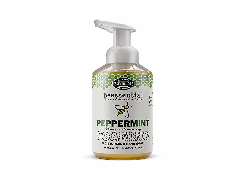 Beesential Moisturizing Foaming Hand Soap, Peppermint, 16 fl oz/473 mL