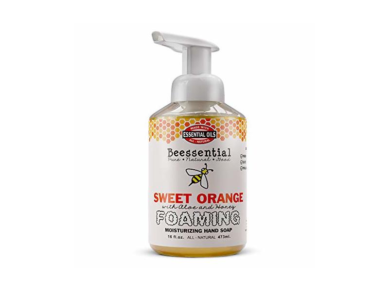 Beessential Foaming Moisturizing Castile Hand Soap, Sweet Orange + Aloe & Honey 16 fl oz//473 mL