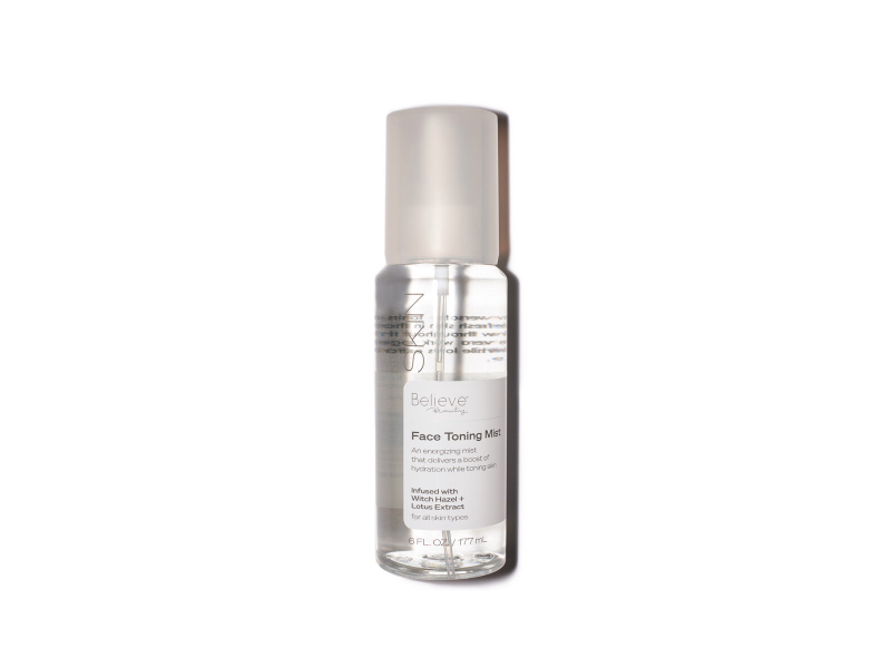 Believe Beauty Face Toning Mist, Witch Hazel + Lotus Extract, 6 fl oz