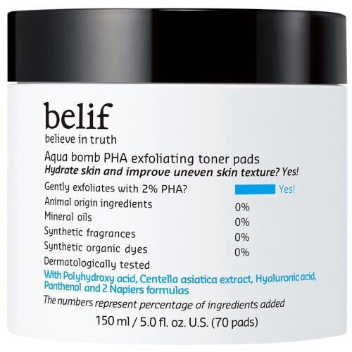 Aqua Bomb PHA Exfoliating Toner Pads