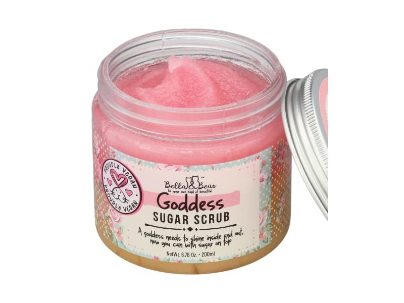 Bella and Bear Goddess Sugar Scrub, 6.76 oz/200 mL
