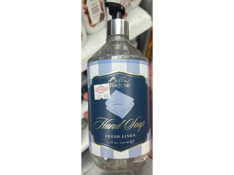 Bella Fortune Hand Soap, Fresh Linen, 25 fl oz/740 mL