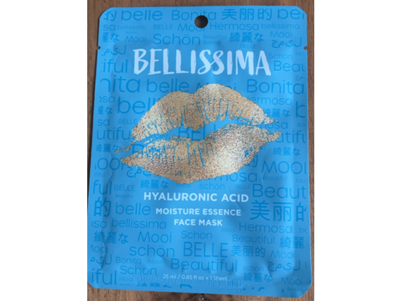 Bellissima Hyaluronic Acid Moisture Essence Face Mask, 0.85 fl oz/25 mL