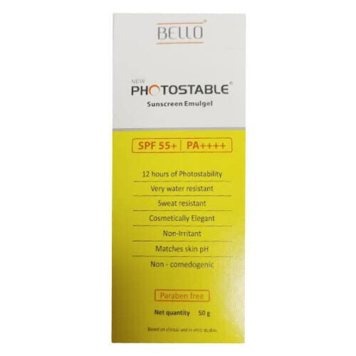 New Photostable Sunscreen Emulgel SPF55