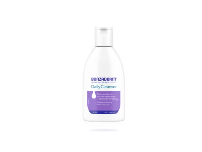 Benzaderm Daily Cleanser, 120 mL