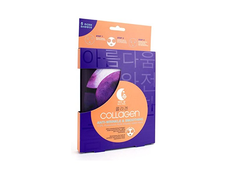 Berry Moon Korean Sheet Mask with Collagen, 5 Sheet Mask