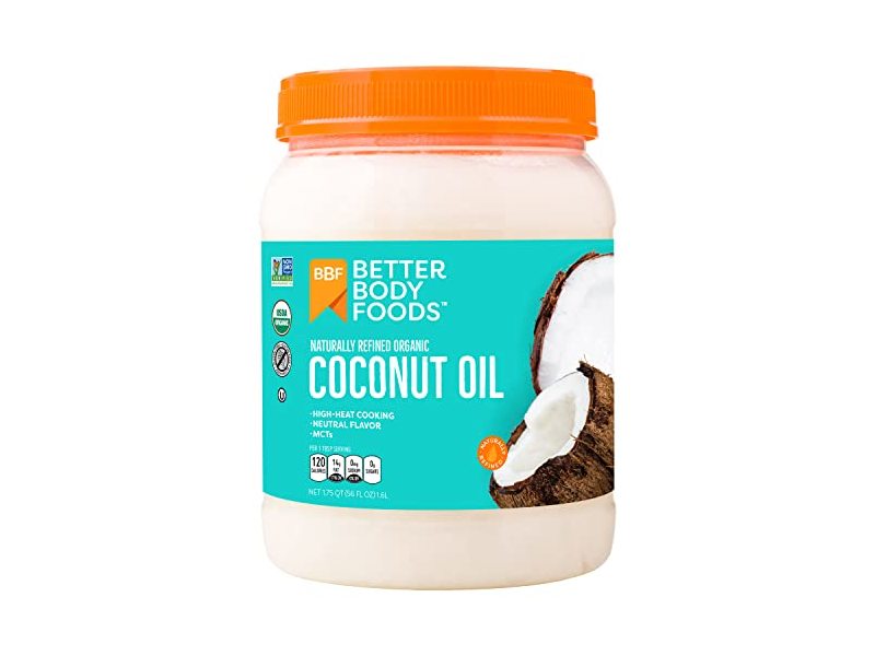 Better Body Foods Naturally Refined Organic Coconut Oil, 56 fl oz/1.6 L