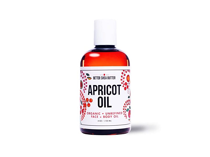 Better Shea Butter Organic + Unrefined Face & Body Apricot Oil, 4 oz/120 mL