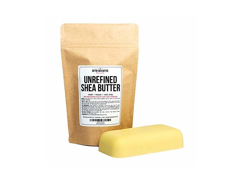 Better Shea Butter Unrefined African Shea Butter - Ivory, 100% Pure & Raw 8 oz Bar