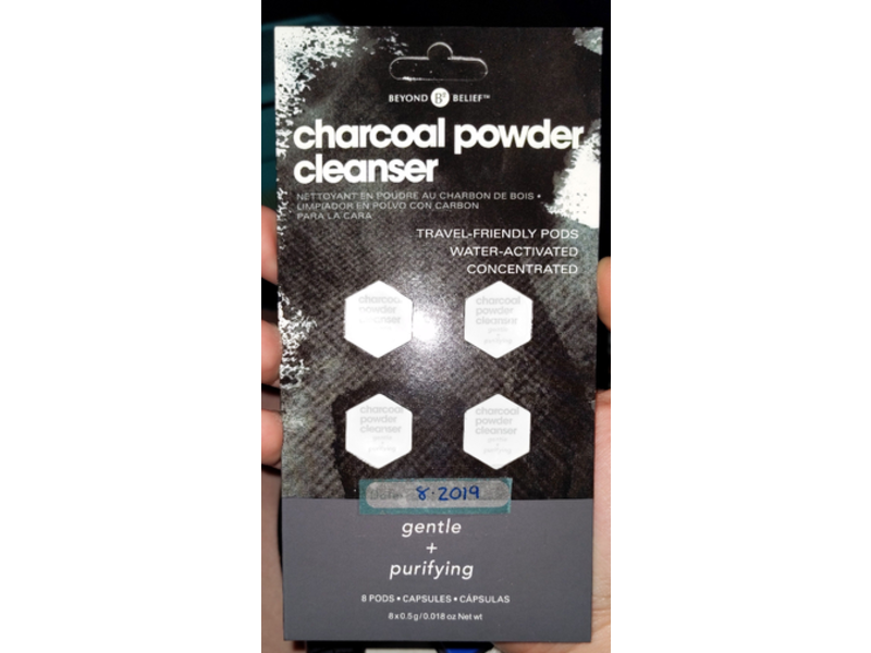 Beyond Belief Charcoal Powder Cleanser Capsules, Gentle + Purifying, 0.018 oz/0.5 g, 8 Count