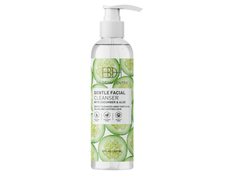 Bh Dermcenter Gentle Facial Cleanser, Cucumber & Aloe, fl oz/237 mL