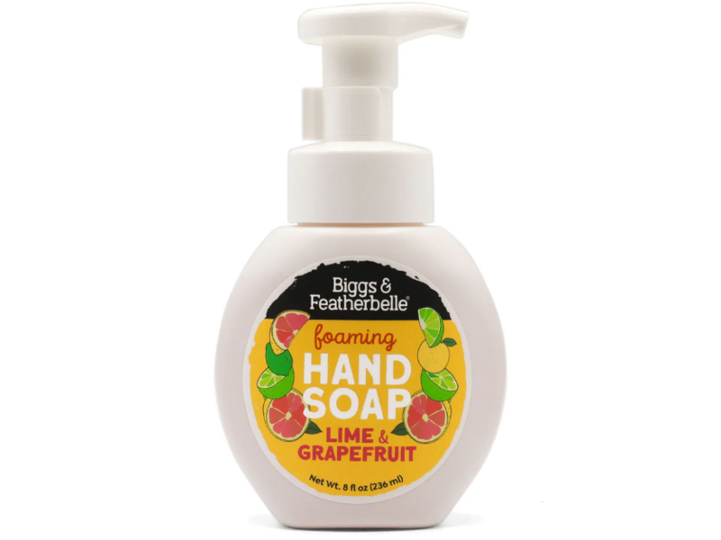 Biggs & Featherbelle Foaming Hand Soap, Lime & Grapefruit, 8 fl oz/236 mL