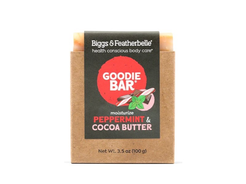 Biggs & Featherbelle Goodie Bar Soap, Peppermint & Cocoa Butter, 3.5 oz/100 g