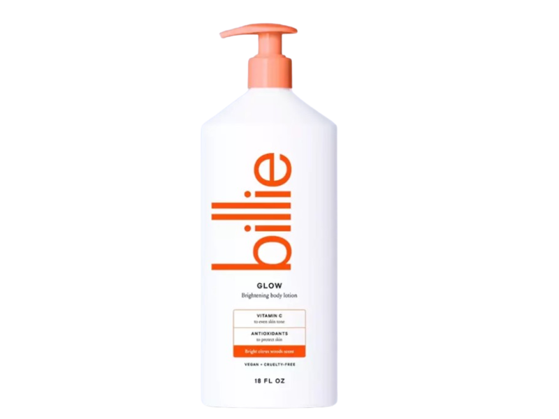 Billie Glow Brightening Body Lotion, Vitamin C & Antioxidants, 18 fl oz