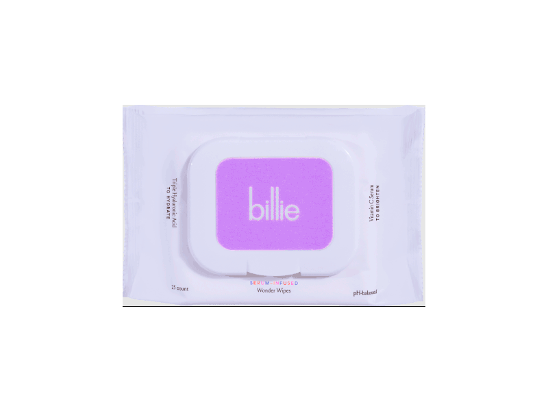 Billie Wonder Wipes, Vitamin C Serum, 25 Count