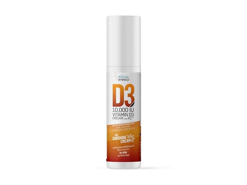 Bio Labs The Sunshine Cream, Vitamin D3, 3 oz/85 g