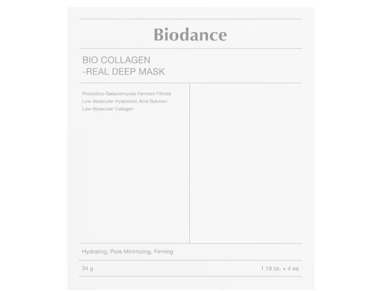 Biodance Bio-Collagen Real Deep Mask, 1.19 oz/34 g, 4 Count