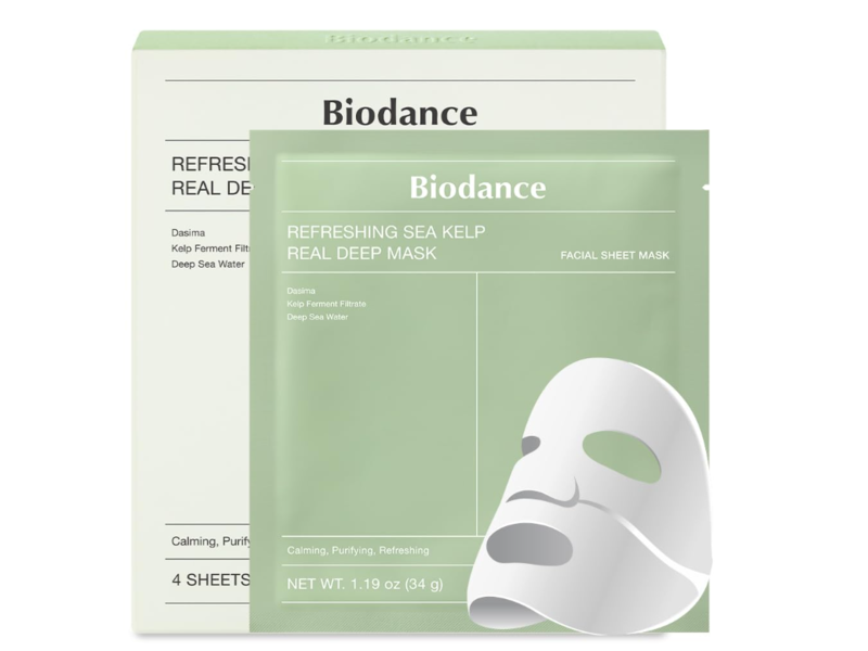 Biodance Refreshing Sea Kelp Real Deep Mask, 4.8 oz/136 g, 4 Count