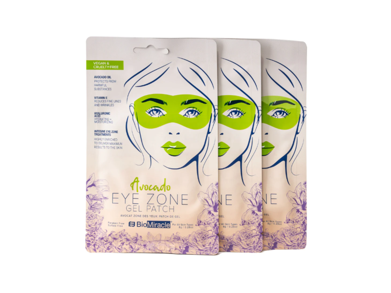BioMiracle Eye Zone Gel Patch, Avocado, 0.28 oz/8 g, 3 Count