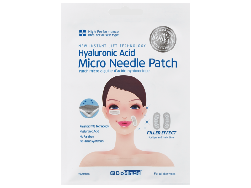BioMiracle Hyaluronic Acid Micro Needle Patch, 2 Patches