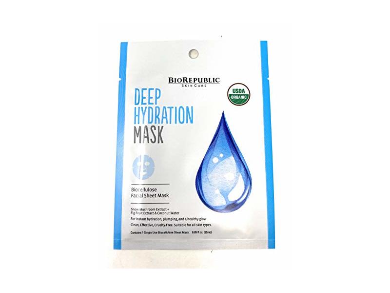 BioRepublic Deep Hydration Facial Sheet Mask, 0.91 fl oz/27 mL