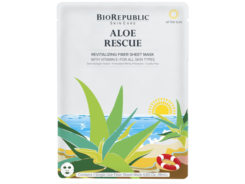 BioRepublic Skincare Aloe Rescue Revitalizing Biodegradable Sheet Mask Set of 3