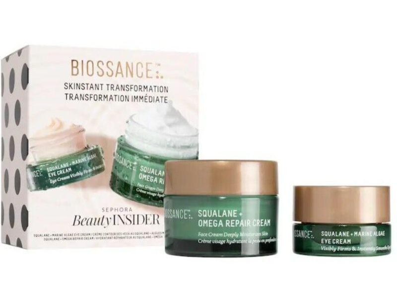 Biossance Squalane + Marine Algae Eye Cream & Omega Repair Cream Set
