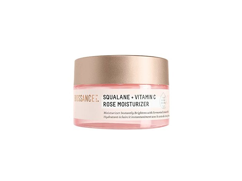 Biossance Squalane + Vitamin C Rose Moisturizer, Vegan, 1.69 oz/50 mL