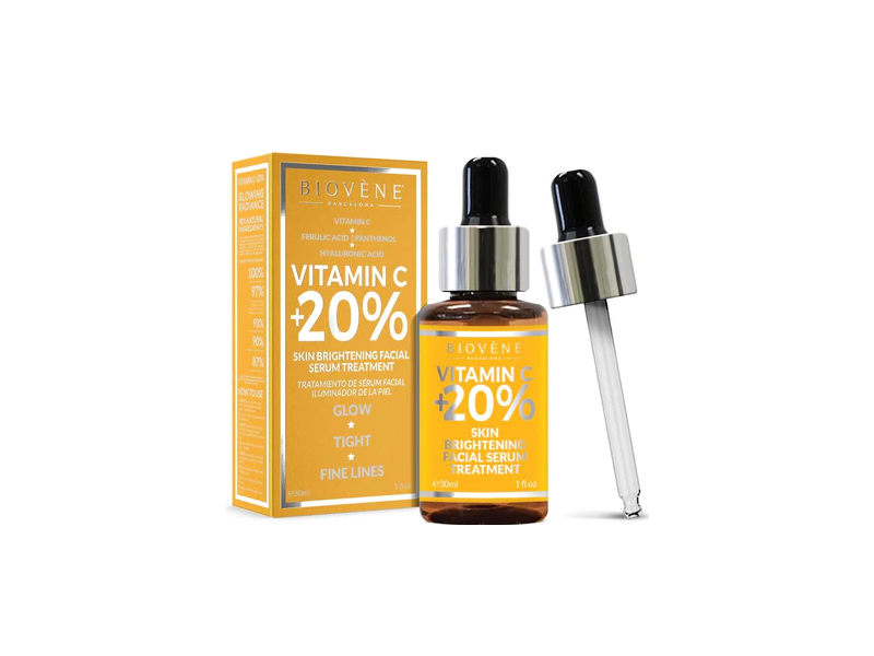 Biovene Skin Brightening Facial serums Treatment, Vitamin C +20%, 30 mL