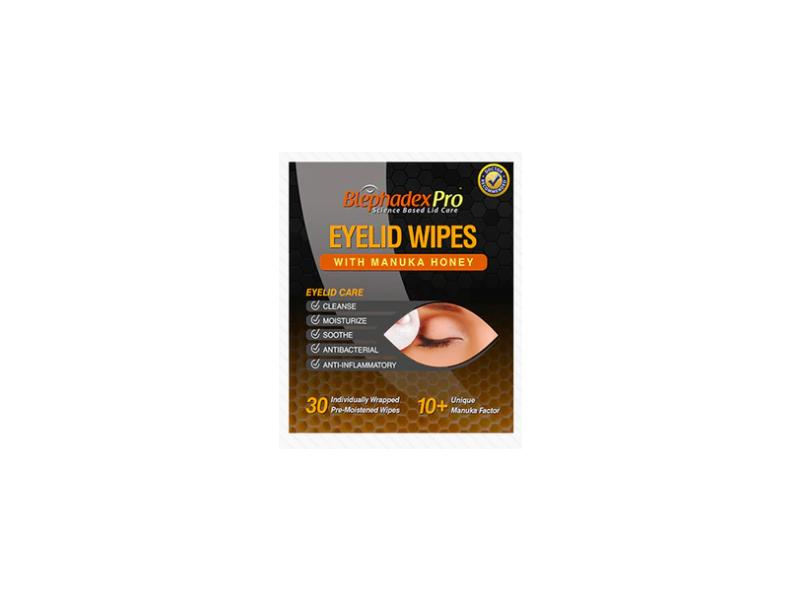 Blephadex Pro Eyelid Wipes, Manuka Honey, 40 Count