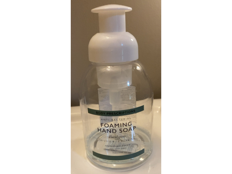 Body Prescriptions Anti Bacterial Foaming Hand Soap, Eucalyptus, Vitamin E, 8.6 fl oz/254 mL