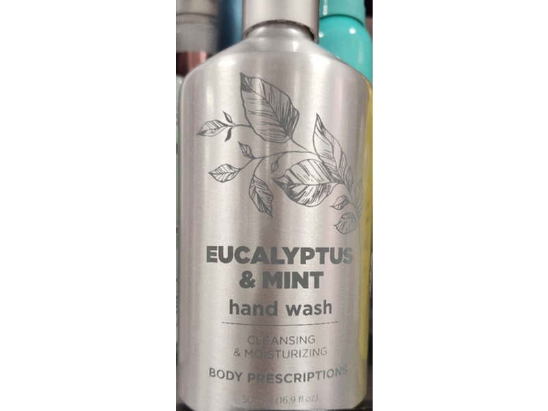 Body Prescriptions Hand Wash, Eucalyptus & Mint, 16.9 fl oz/500 mL