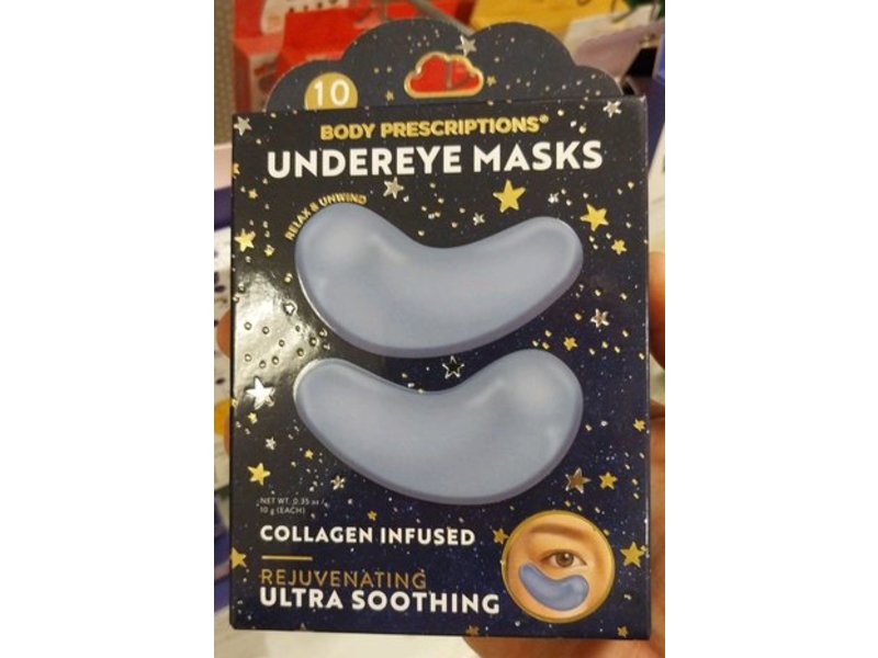 Body Prescriptions Under Eye Masks, Collagen Infused, 10 Pairs