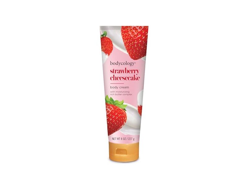 Bodycology Moisturizing Rich Butter Complex Body Cream, Strawberry Cheesecake, 8 oz/227 g