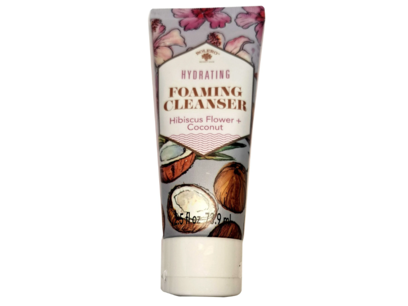 Bolero Hydrating Foaming Cleanser, Hibiscus Flower + Coconut, 2.5 fl oz/73.0 mL