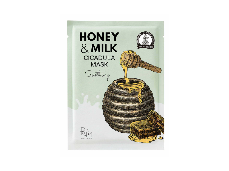 BOM Soothing Soothing Mask, Honey & Milk, 0.88 oz/25 g