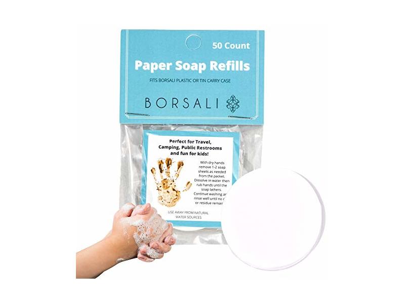 Borsali Paper Soap Refill, 50 Count