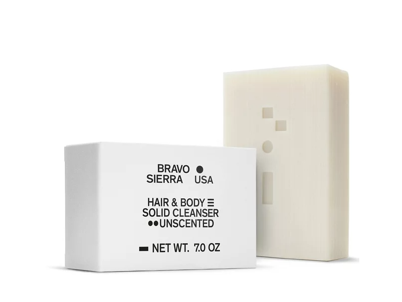 Bravo Sierra Hair & Body Solid Cleanser, Unscented
