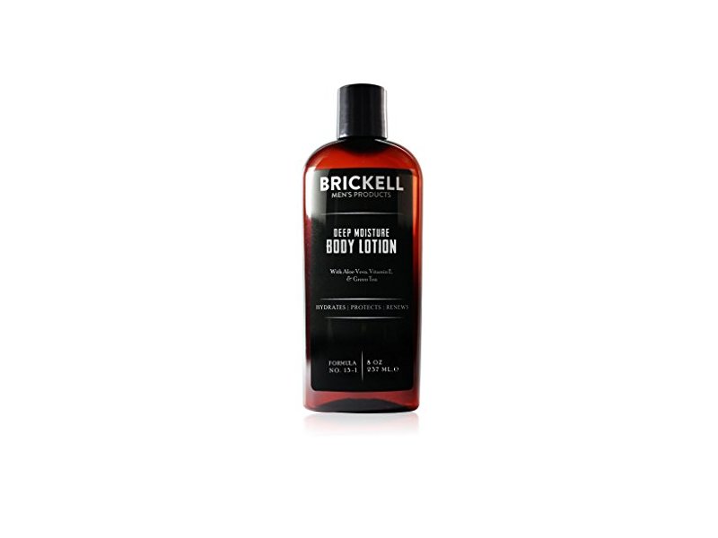 Brickell Men's Deep Moisture Body Lotion, Aloe Vera, Vitamin E, Green Tea, 8 oz/237 mL