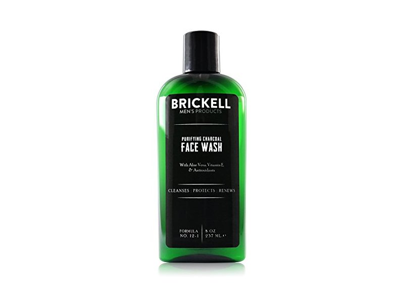 Brickell Men's Purifying Charcoal Face Wash for Men, 8 oz