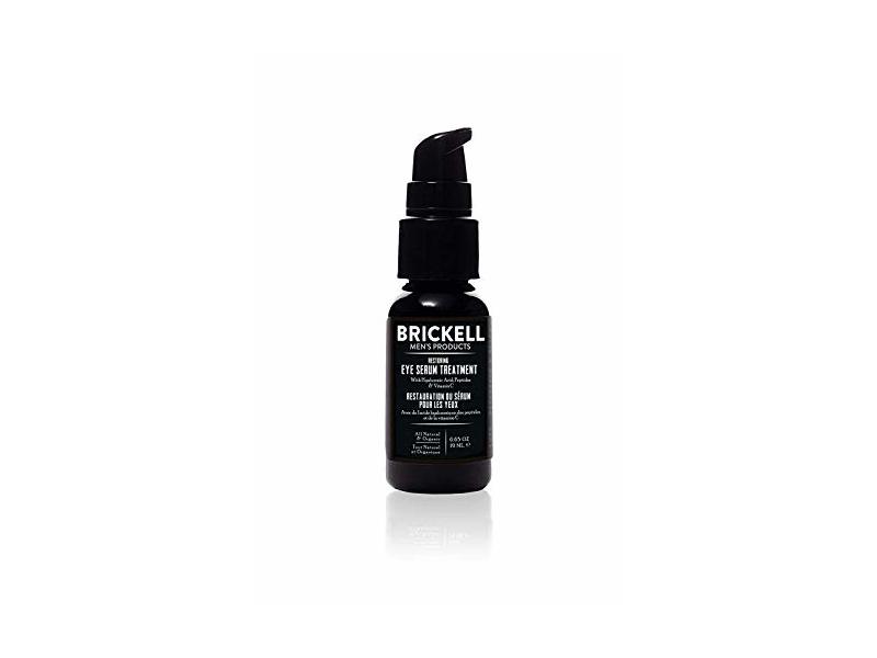 Brickell Men's Restoring Eye Serum Treatment, Hyaluronic Acid+Peptides & Vitamin C, 0.65 oz/19 mL