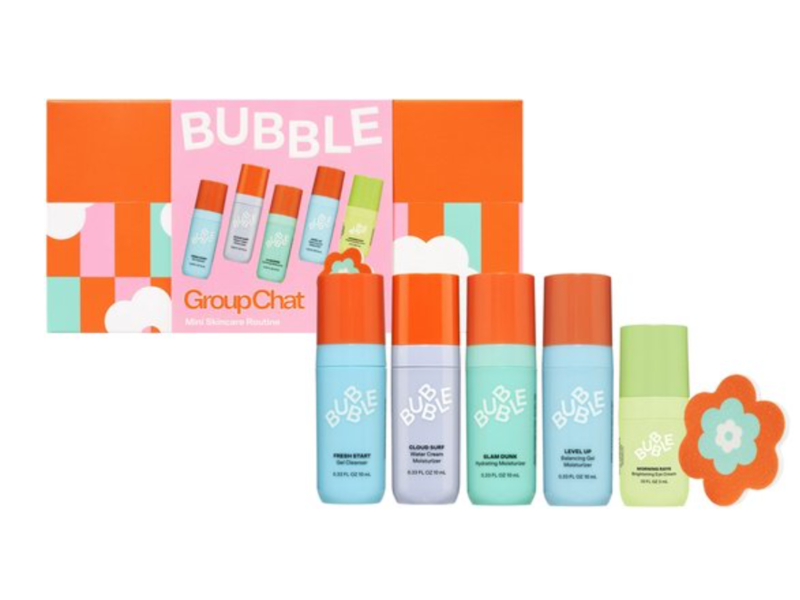 Bubble Mini Skincare Routine, Group Chat, 0.33 fl oz/10 mL, Pack Of 6