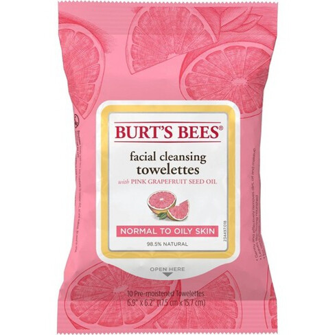 Facial Cleansing Towelettes Wipes With Pink Grapefruit Seed Oil