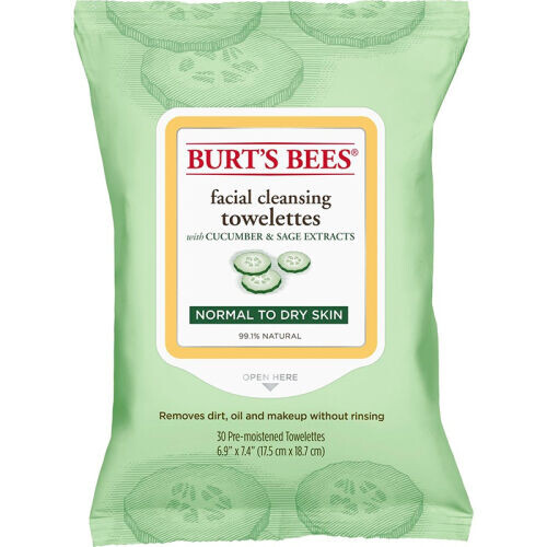 Facial Cleansing Towelettes With Cucumber And Sage Extracts