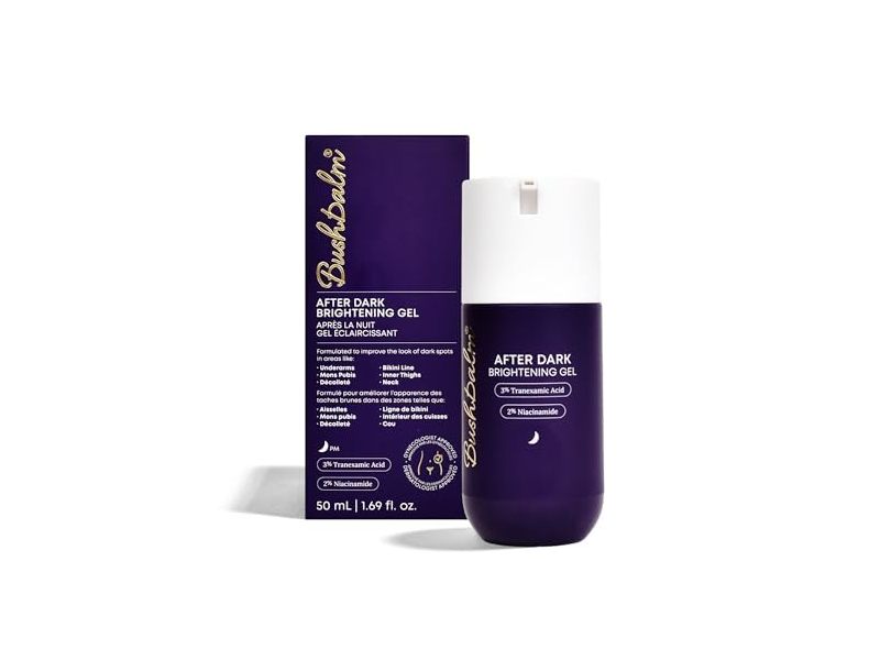 Bushbalm After Dark Brightening Gel, Niacinamide & Tranexamic Acid, 1.69 fl oz/50 mL