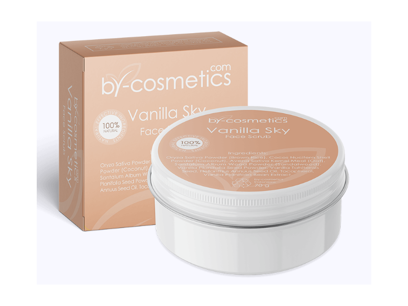 bY-cosmetics Face Scrub, Vanilla Sky, 70 g